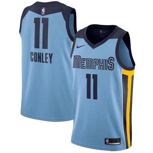 Memphis Grizzlies #11 Mike Conley Light Blue Womens Swingman Statement Edition Jersey Womens