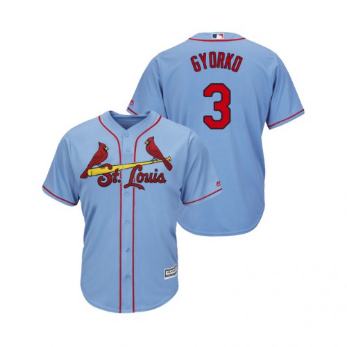 St.Louis Cardinals #3 Jedd Gyorko Horizon Blue Alternate 2019 Cool Base Stitched Jersey Men's