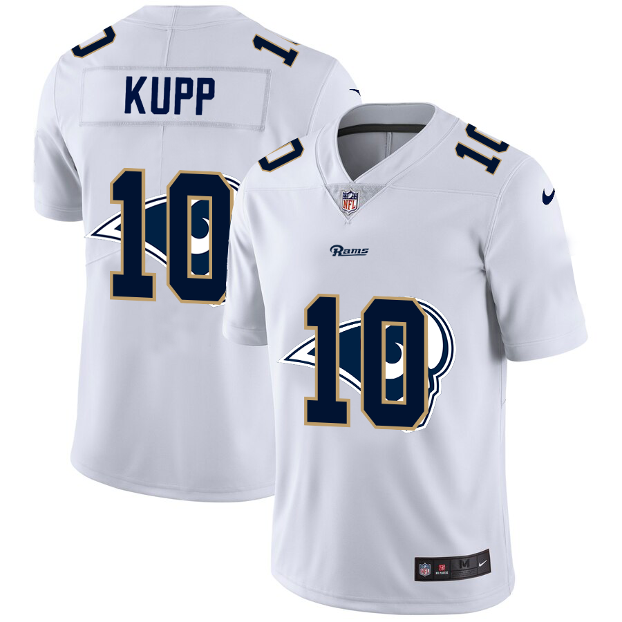 Los Angeles Rams #10 Cooper Kupp White Men's Team Logo Dual Overlap Limited Jersey