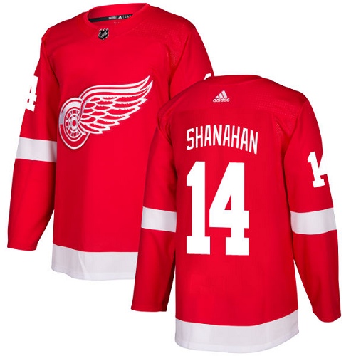 Adidas Detroit Red Wings #14 Brendan Shanahan Red Home Authentic Stitched Jersey Men's