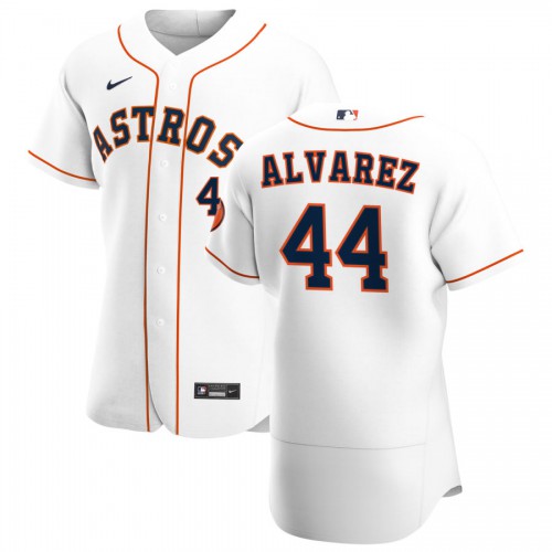 Houston Houston Astros #44 Yordan Alvarez Men's White Home 2020 Authentic Player Jersey Men's