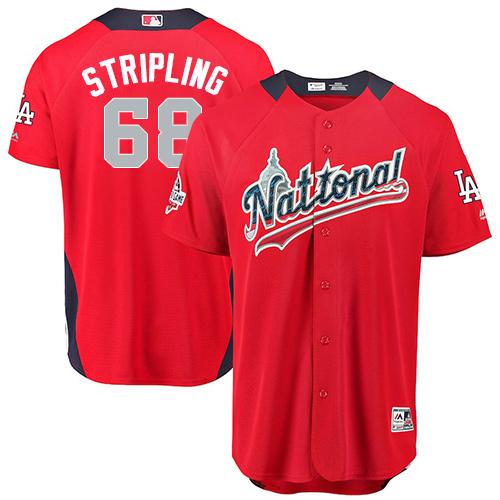 Los Angeles Dodgers #68 Ross Stripling Red 2018 All-Star National League Stitched Jersey Men's
