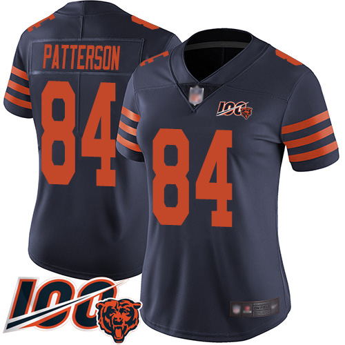Chicago Bears #84 Cordarrelle Patterson Navy Blue Alternate Women's Stitched 100th Season Vapor Untouchable Limited Jersey Womens
