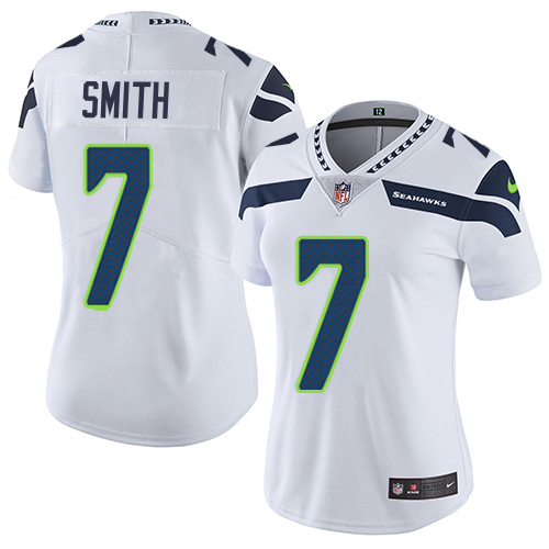 Seahawks #7 Geno Smith White Women's Stitched Vapor Untouchable Limited Jersey