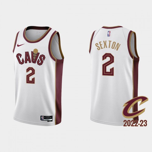 Cleveland Cavaliers #2 Collin Sexton White Mens 2022-23 Association Edition Jersey Mens