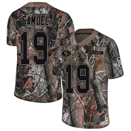49ers #19 Deebo Samuel Camo Men's Stitched Limited Rush Realtree Jersey