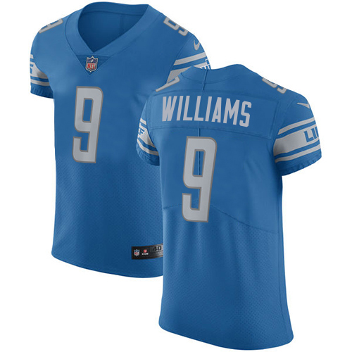 Lions #9 Jameson Williams Blue Team Color Men's Stitched Vapor Untouchable Elite Jersey