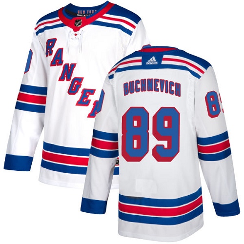 Adidas New York Rangers #89 Pavel Buchnevich White Away Authentic Stitched Jersey Men's