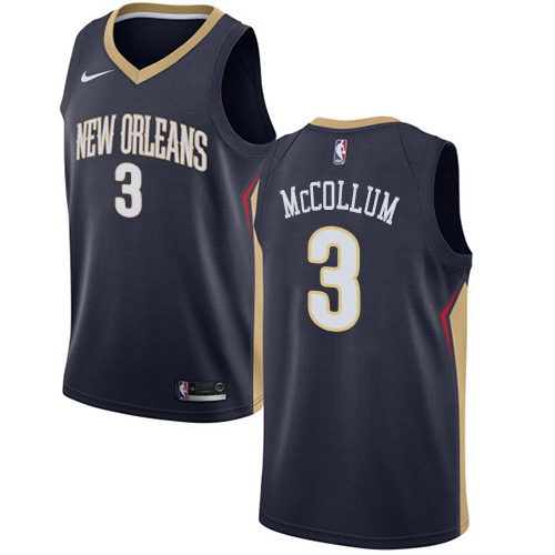 New Orleans Pelicans #3 C.J. McCollum Navy Youth 2021-22 75th Anniversary Diamond Swingman Jersey - Icon Edition Youth