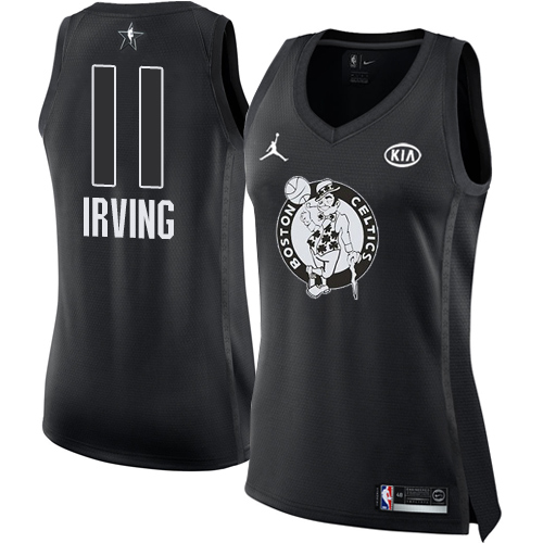 Boston Celtics #11 Kyrie Irving Black Womens Jordan Swingman 2018 All-Star Game Jersey Womens