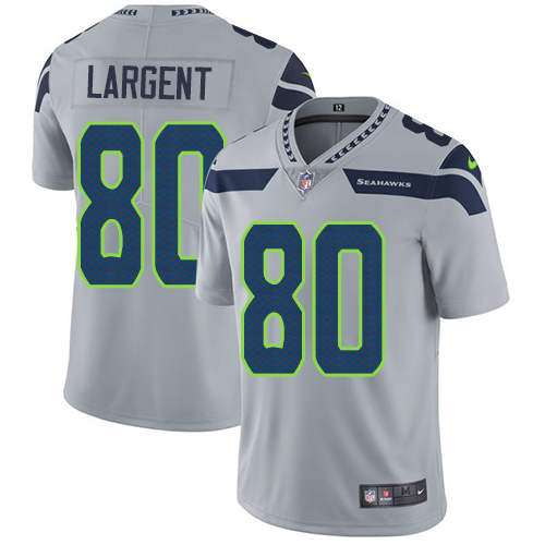 Seahawks #80 Steve Largent Grey Alternate Youth Stitched Vapor Untouchable Limited Jersey