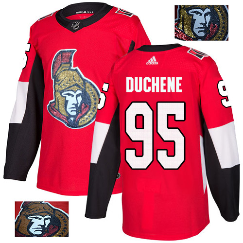Adidas Ottawa Senators #95 Matt Duchene Red Home Authentic Fashion Gold Stitched Jersey Men's