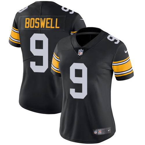Pittsburgh Steelers #9 Chris Boswell Black Alternate Women's Stitched Vapor Untouchable Limited Jersey Womens