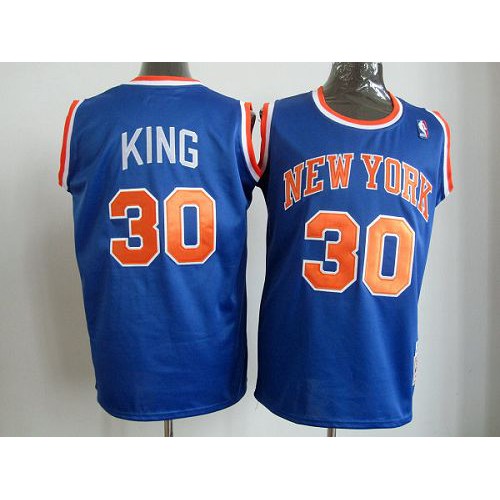 Mitchell And Ness New York Knicks #30 Bernard King Blue Throwback Stitched Jersey Mens