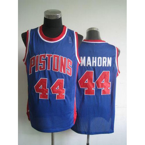 Detroit Pistons #44 Rick Mahorn Blue Throwback Stitched Jersey Mens