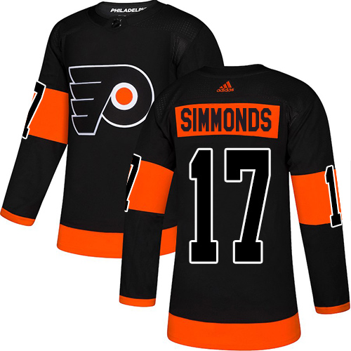 Adidas Philadelphia Flyers #17 Wayne Simmonds Black Alternate Authentic Stitched Jersey Men's