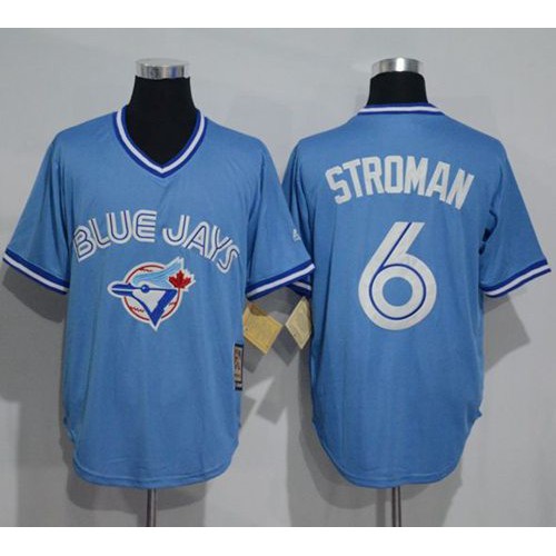 Toronto Blue Jays #6 Marcus Stroman Light Blue Cooperstown Throwback Stitched Jersey Men's