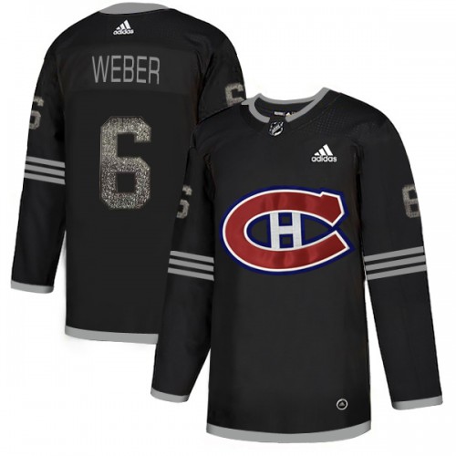 Adidas Montreal Canadiens #6 Shea Weber Black Authentic Classic Stitched Jersey Men's