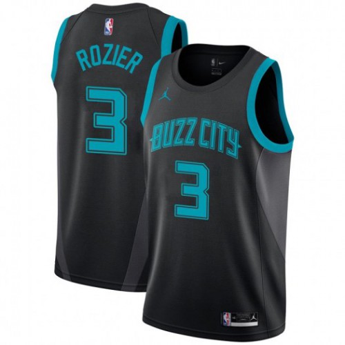Charlotte Hornets #3 Terry Rozier Black Womens Jordan Swingman City Edition 2018/19 Jersey Womens