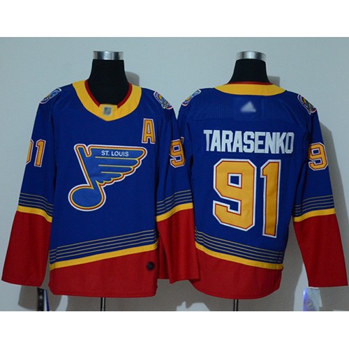 Adidas St. Louis Blues #91 Vladimir Tarasenko Blue/Red Authentic 2019 Heritage Stitched Jersey Men's