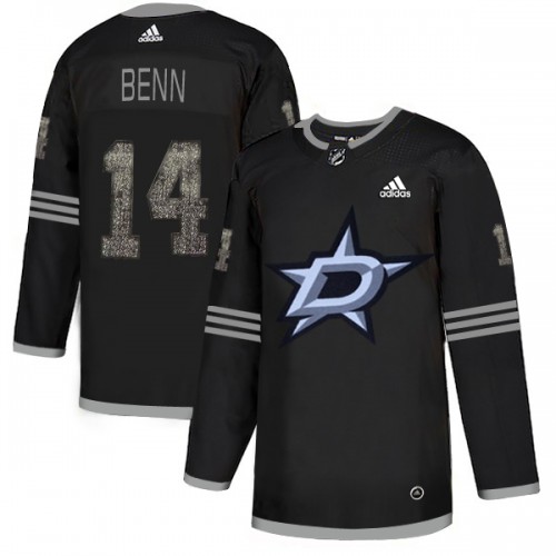 Adidas Dallas Stars #14 Jamie Benn Black Authentic Classic Stitched Jersey Men's
