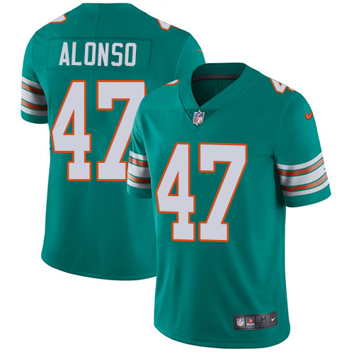 Miami Dolphins #47 Kiko Alonso Aqua Green Alternate Youth Stitched Vapor Untouchable Limited Jersey Youth