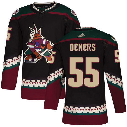 Adidas Arizona Coyotes #55 Jason Demers Black Alternate Authentic Stitched Jersey Men's