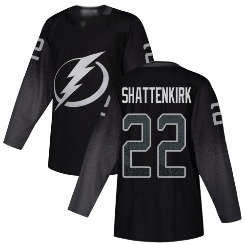Adidas Tampa Bay Lightning #22 Kevin Shattenkirk Black Alternate Authentic Stitched Jersey Men's