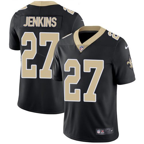 New Orleans Saints #27 Malcolm Jenkins Black Team Color Youth Stitched Vapor Untouchable Limited Jersey Youth