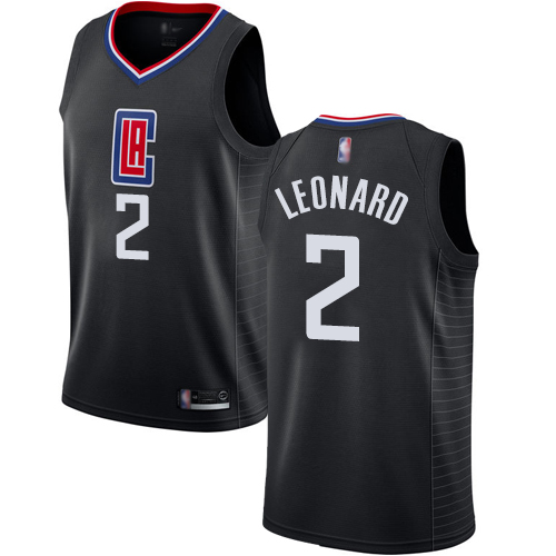 Los Angeles Clippers #2 Kawhi Leonard Black Womens Swingman Statement Edition Jersey Womens