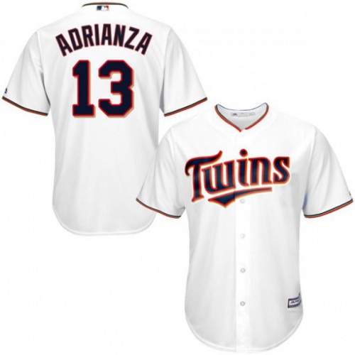Minnesota Twins #13 Ehire Adrianza White Cool Base Stitched Youth Jersey Youth