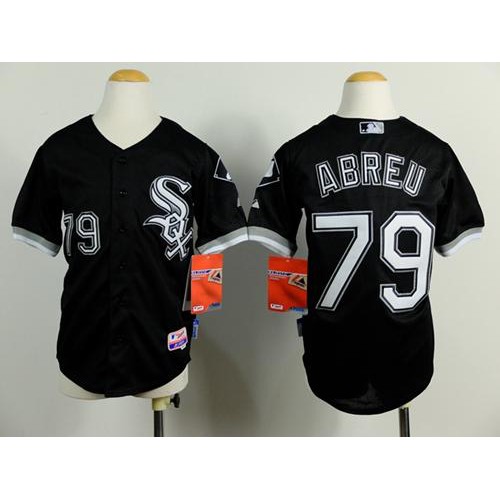 Chicago White Sox #79 Jose Abreu Black Cool Base Stitched Youth Jersey Youth