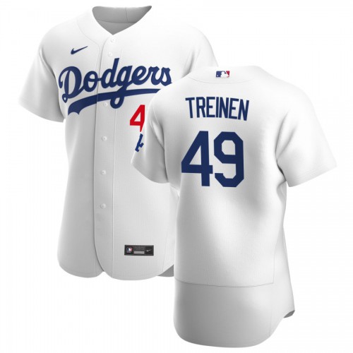 Los Angeles Los Angeles Dodgers #49 Blake Treinen Men's White Home 2020 Authentic Player Jersey Men's