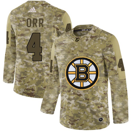 Adidas Boston Bruins #4 Bobby Orr Camo Authentic Stitched Jersey Men's