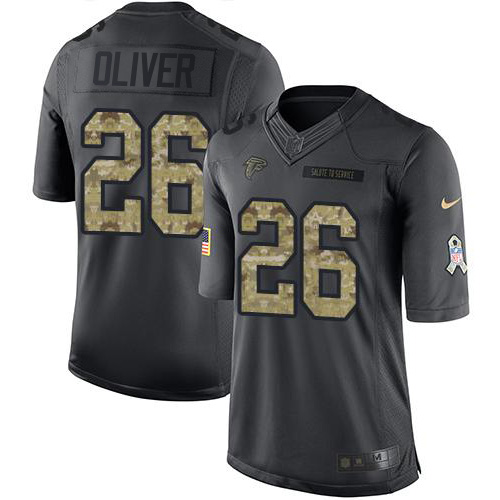 Atlanta Falcons #26 Isaiah Oliver Black Men's Stitched Limited 2016 Salute To Service Jersey Men's