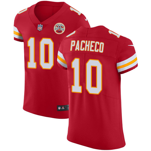 Chiefs #10 Isiah Pacheco Red Team Color Men's Stitched Vapor Untouchable Elite Jersey