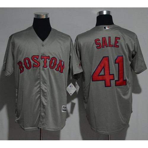 Boston Red Sox #41 Chris Sale Grey New Cool Base Stitched Jersey Men's