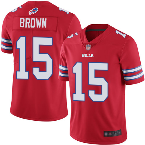 Buffalo Bills #15 John Brown Red Youth Stitched Limited Rush Jersey Youth
