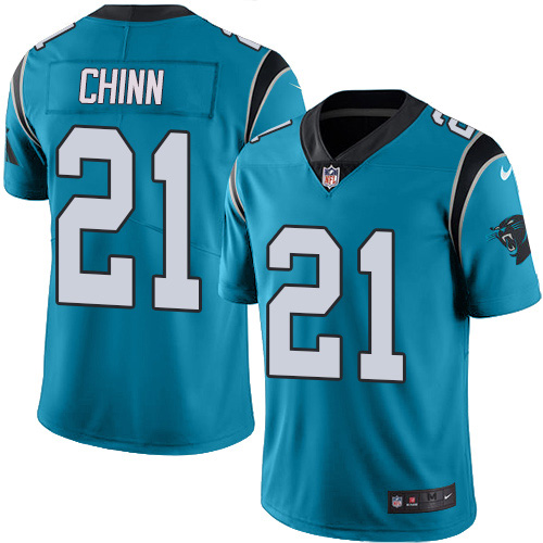 Panthers #21 Jeremy Chinn Blue Youth Stitched Limited Rush Jersey