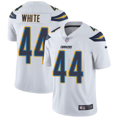 Los Angeles Chargers #44 Kyzir White White Men's Stitched Vapor Untouchable Limited Jersey Men's