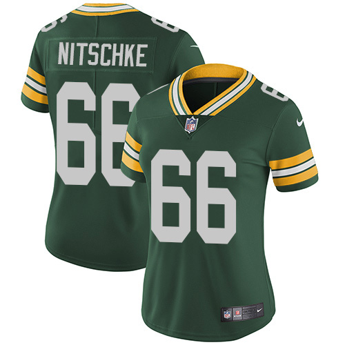 Green Bay Packers #66 Ray Nitschke Green Team Color Women's Stitched Vapor Untouchable Limited Jersey Womens
