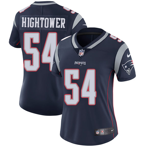 New England Patriots #54 Dont'a Hightower Navy Blue Team Color Women's Stitched Vapor Untouchable Limited Jersey Womens