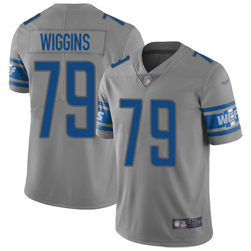 Detroit Lions #79 Kenny Wiggins Gray Men's Stitched Limited Inverted Legend Jersey Men's