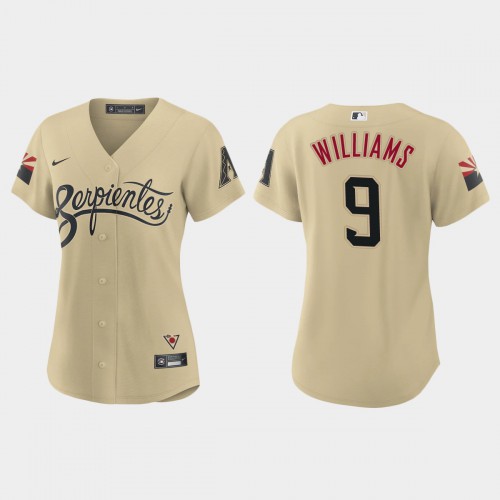 Arizona Arizona Diamondbacks #9 Matt Williams Women's 2021 City Connect Jersey Gold Womens
