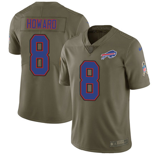 Buffalo Buffalo Bills #8 O. J. Howard Olive Youth Stitched Limited 2017 Salute To Service Jersey Youth