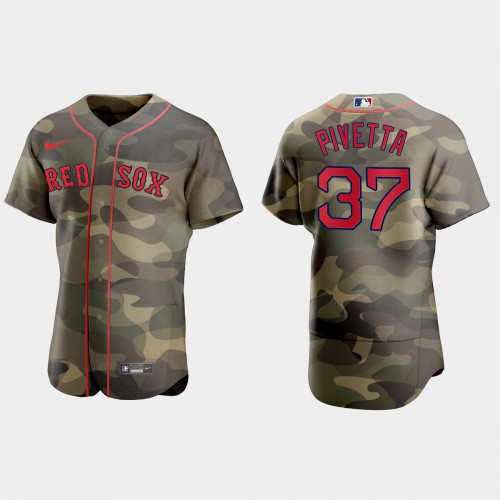 Boston Boston Red Sox #37 Nick Pivetta Men's 2021 Armed Forces Day Authentic Jersey -Camo Men's