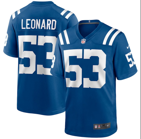 Men's Youth Women's Shaquille Leonard Indianapolis Colts Game Player Jersey - Royal