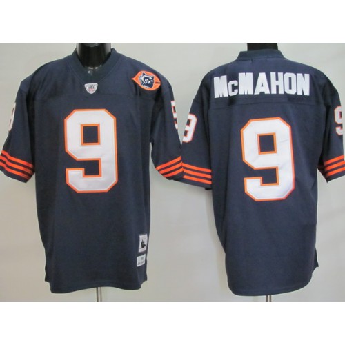 Mitchell & Ness Chicago Bears #9 Jim McMahon Blue With Big Number Stitched Throwback Jersey Men's
