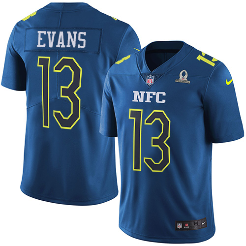 Buccaneers #13 Mike Evans Navy Men's Stitched Limited NFC 2017 Pro Bowl Jersey
