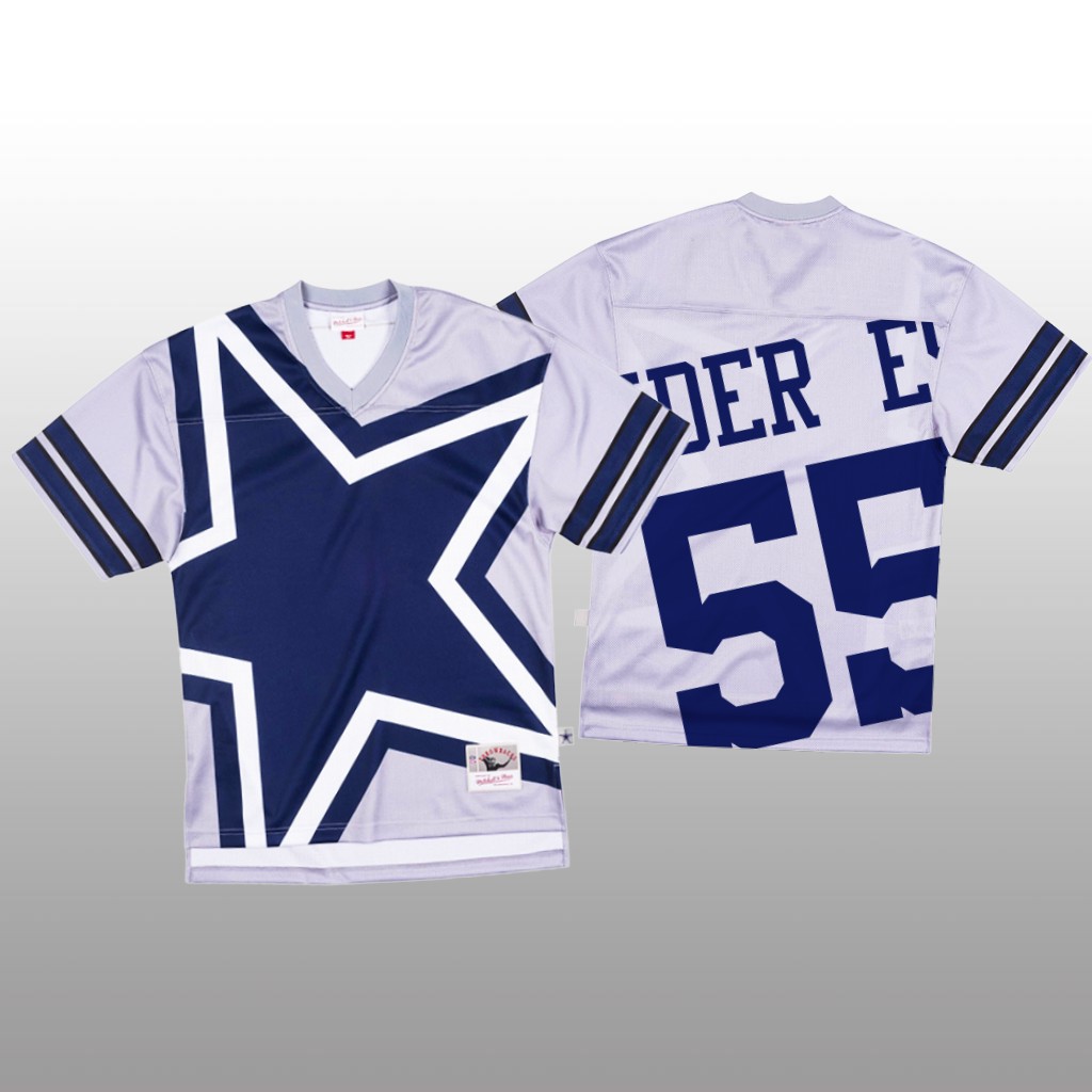 Dallas Cowboys #55 Leighton Vander Esch White Men's Mitchell & Nell Big Face Fashion Limited Jersey